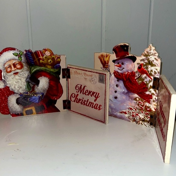 NWT wood Christmas card decorations - Picture 2 of 2
